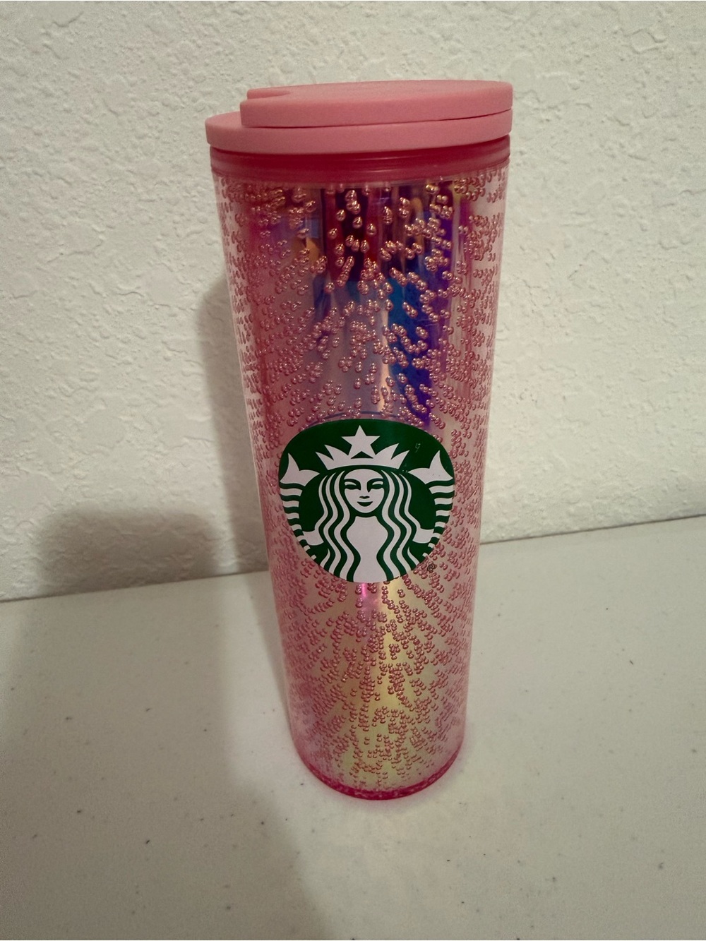 Starbucks Pink Bubble-Texture Tumbler
